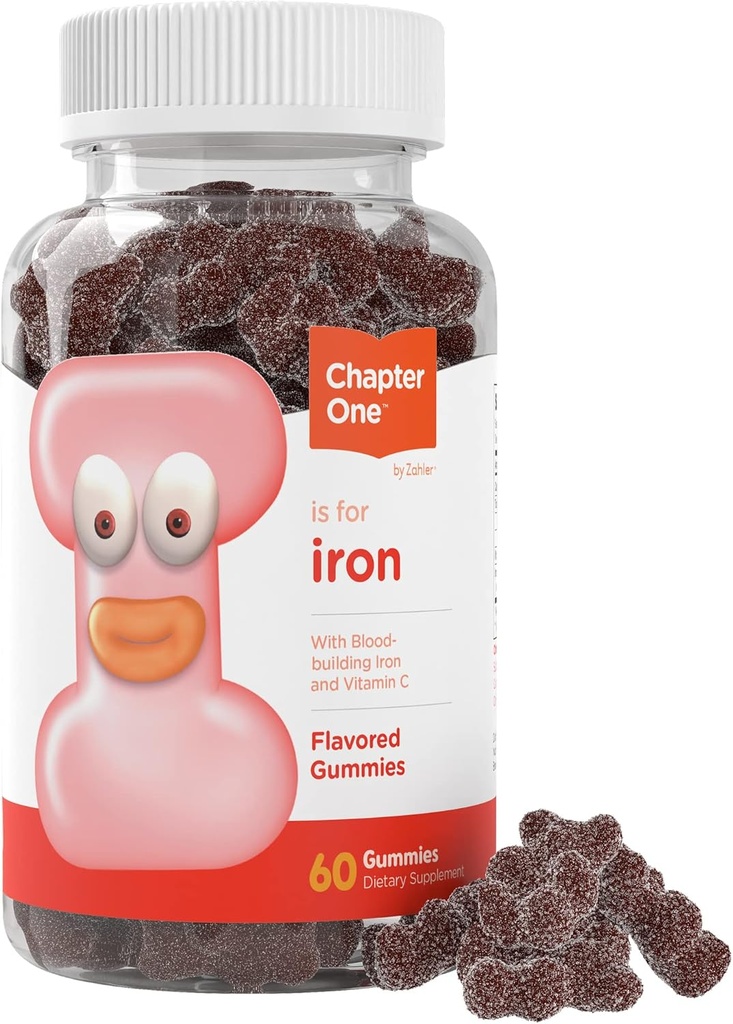 Zahler Iron Gummies con vitamina C - per le donne, uomini e bambini - Miglior masticabile facile da digerire kosher ferro supplemento per bambini e adulti - 60 Conte