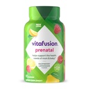 Vitafusion PreNatal Gummy Vitamine, Raspberry Lemonade Flavor, Prenatale vitamina Supplemento per le donne con Folate e DHA, 45 giorni di alimentazione, 90 conte