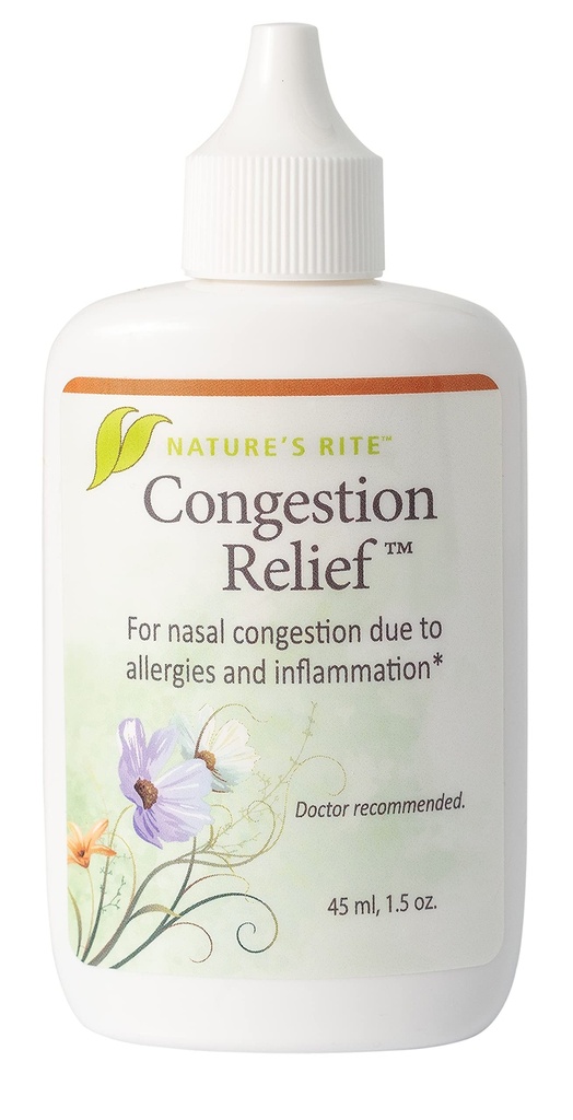 Decongestionante dello spruzzo nasale della natura, sollievo della congestione, 1,5 oz. (45 mL), portatile, spray al naso naturale, sollievo del seno non additivo per l'irrigazione all'allergia e all'inquinamento