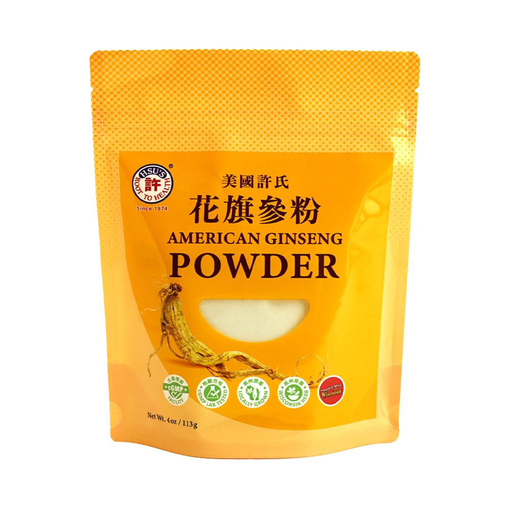 Hsu's SKU 1174 | American Ginseng Powder | Cultivated Ginseng from Marathon County, Wisconsin | |氏本語 | 4oz Bag, К参