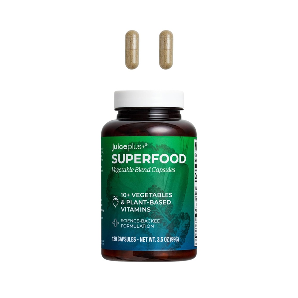 Juice Plus+ Verdura Blend: con Broccoli, Parsley, Pomodoro & More - Plant-Based, Vegan, Gluten-Free, Non-GMO, Kosher - per cuore, Immune, Cognitive & Skin Health - 1 Bottiglia (60 Serve)
