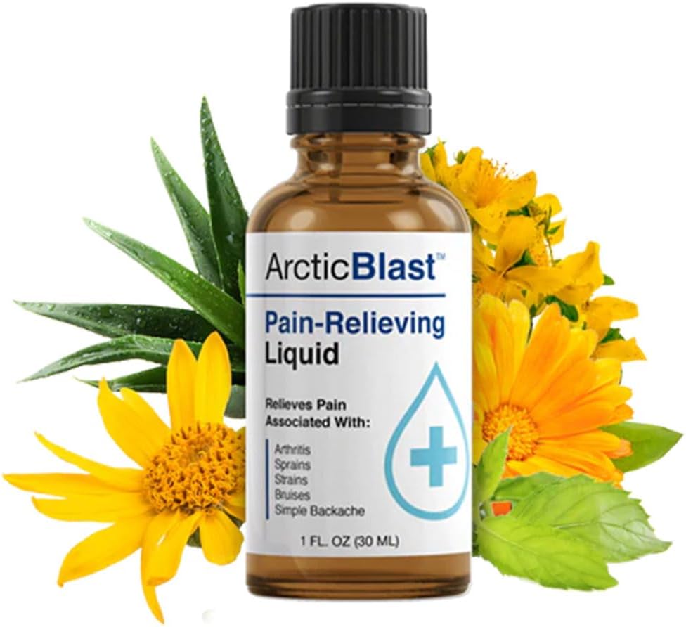 N Labs Arctic Blast Premium Topical Pain Relief Drops – Absorbing veloce DMSO, Menthol & Camphor per schiena, ginocchio, spalla, Joint & Muscle Pain – Cooling Rub Formula – Made in USA – 1 fl oz