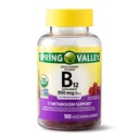 Spring Valley Adult Gummy Vitamina B12, Supporto Metabolismo, Frutta naturale, 100 Gummies