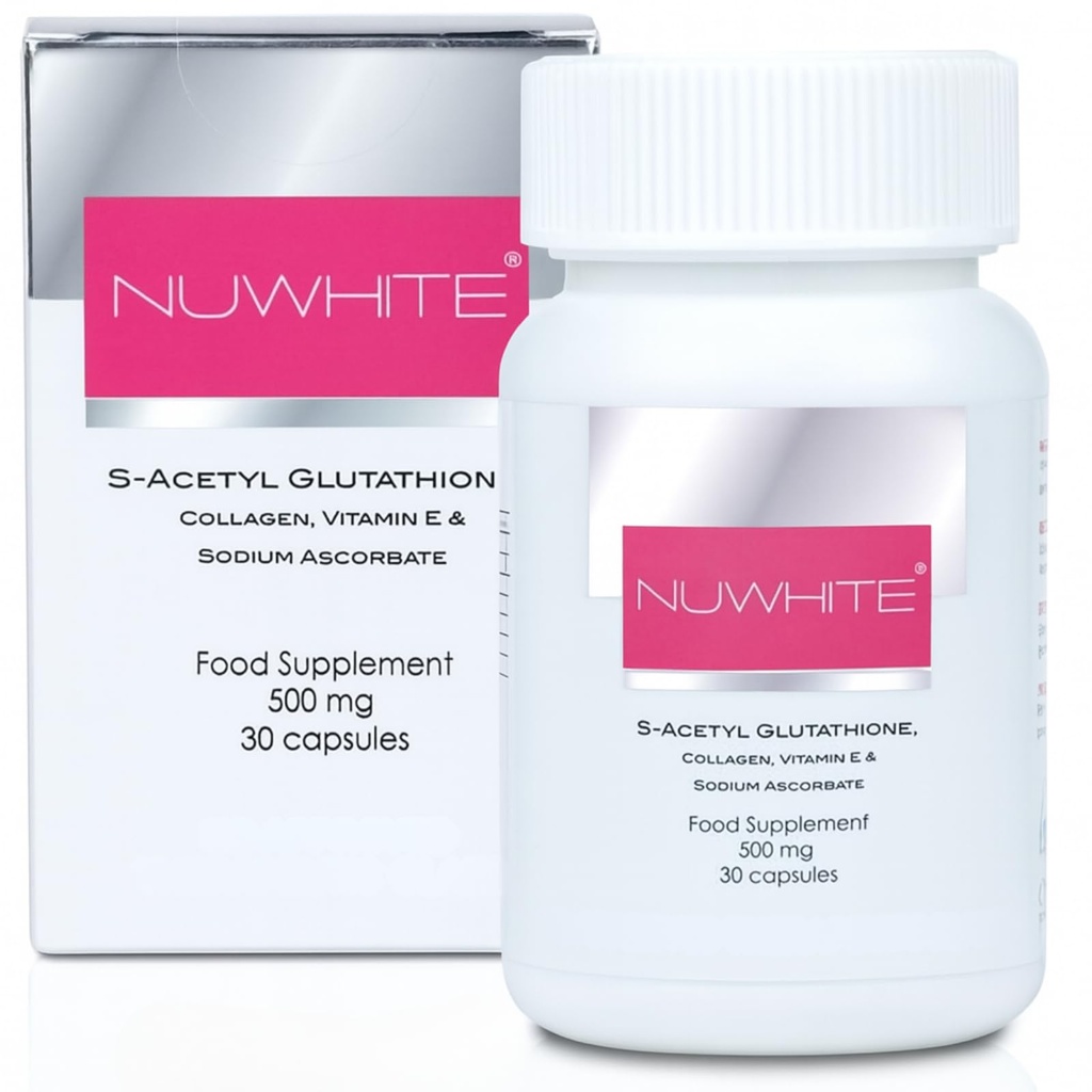 Nu Bianco S-Acetyl Glutathione Nuova formula migliorata sbiancamento 30 capsule