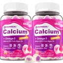 Citrato di calcio privo di zuccheri Gummies 1000mg w/Vitamin D3 K2, Magnesio, Zinco, Borone, Manganese, Rame per Bone, Muscolo e Immune, Ultimate Absorption Calcium Supplemento per le donne & uomini - Vegan, 120 Cts