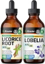 BIO KRAUTER Licorice Root Tincture 4 Fl. Oz. & Lobelia Tincture 4 Fl Oz.