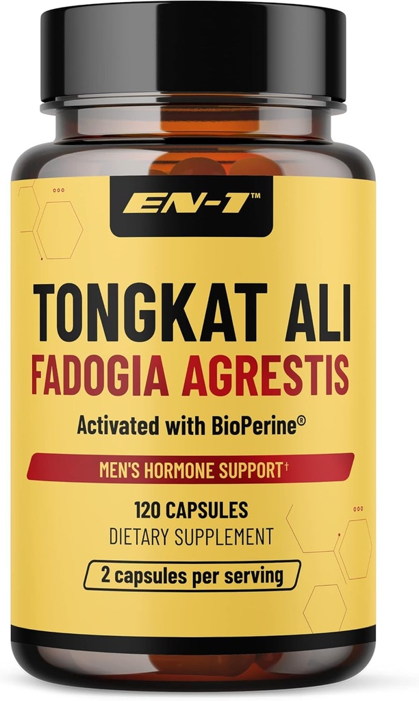 IT-1 Tongkat Ali per gli uomini (Longjack) Fadogia Agrestis e Tongkat Ali Supplemento 1205mg per porzione con BioPerine, Tongat-ali per gli uomini - 120 Capsule Tonkat-Ali Long Jack