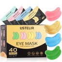 Sotto Eye Patches, 40 coppie Maschera Occhi per cerchi scuri, occhi gonfiati, borse sotto occhi, rughe,Eye Mask Patches con oro 24K, acido ialuronico,Rose & Aloe Vera, Trattamento occhi Cura della pelle per uomini e donne Regalo