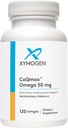 XYMOGEN CoQmax Omega 50 mg - CoQ10 + Fish Oil Omega 3 Supplemento - Dual-Action Heart Health Support - Coenzyme q10 + Specialized Fish Oil per 3X Maggiore assorbimento di EPA DHA (120 Softgels)