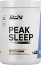 BARE PERFORMANCE NUTRITION, BPN Peak Sleep Night-Time Sleep Support Supplemento, Polvere di miscela di bevande calde, 30 porzioni, cioccolato