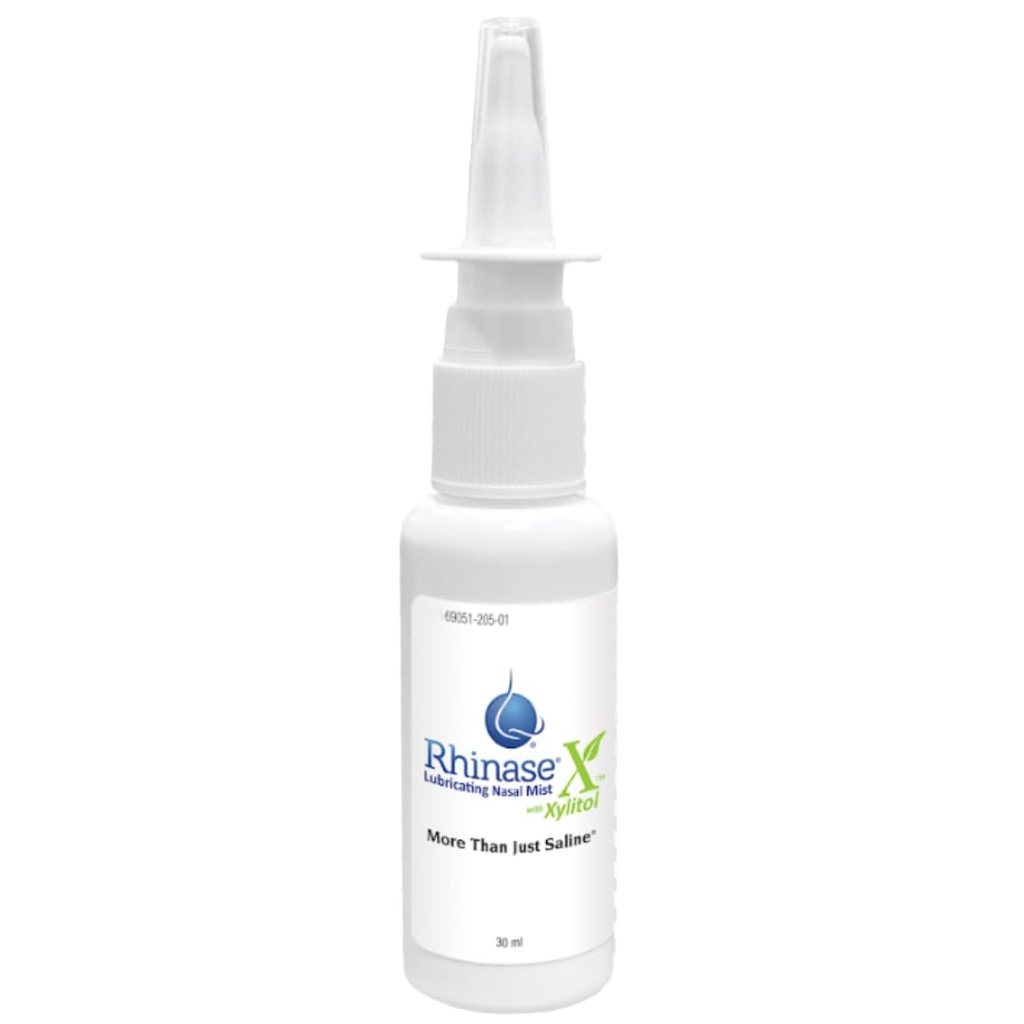 Rhinase X Lubricating Nasal Mist Spray con Xylitol | Long Lasting Symptom Relief from Nasal Dryness | Meno Sneezing, Itchiness, Nasal drip and Congestion