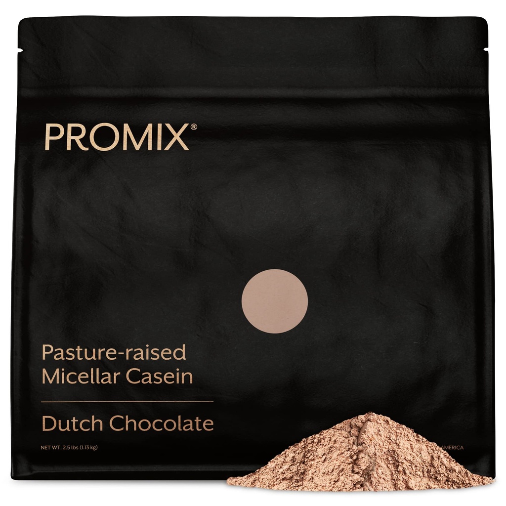 ProMix Nutrition Casein Protein Powder, Chocolate - Grass-Fed - Slow & Sustain Recovery Post Workout Fitness - Shakes, Smoothies, Ricette di cottura e cottura - Gluten-Free - 2.5 Pound (Pack of 1)