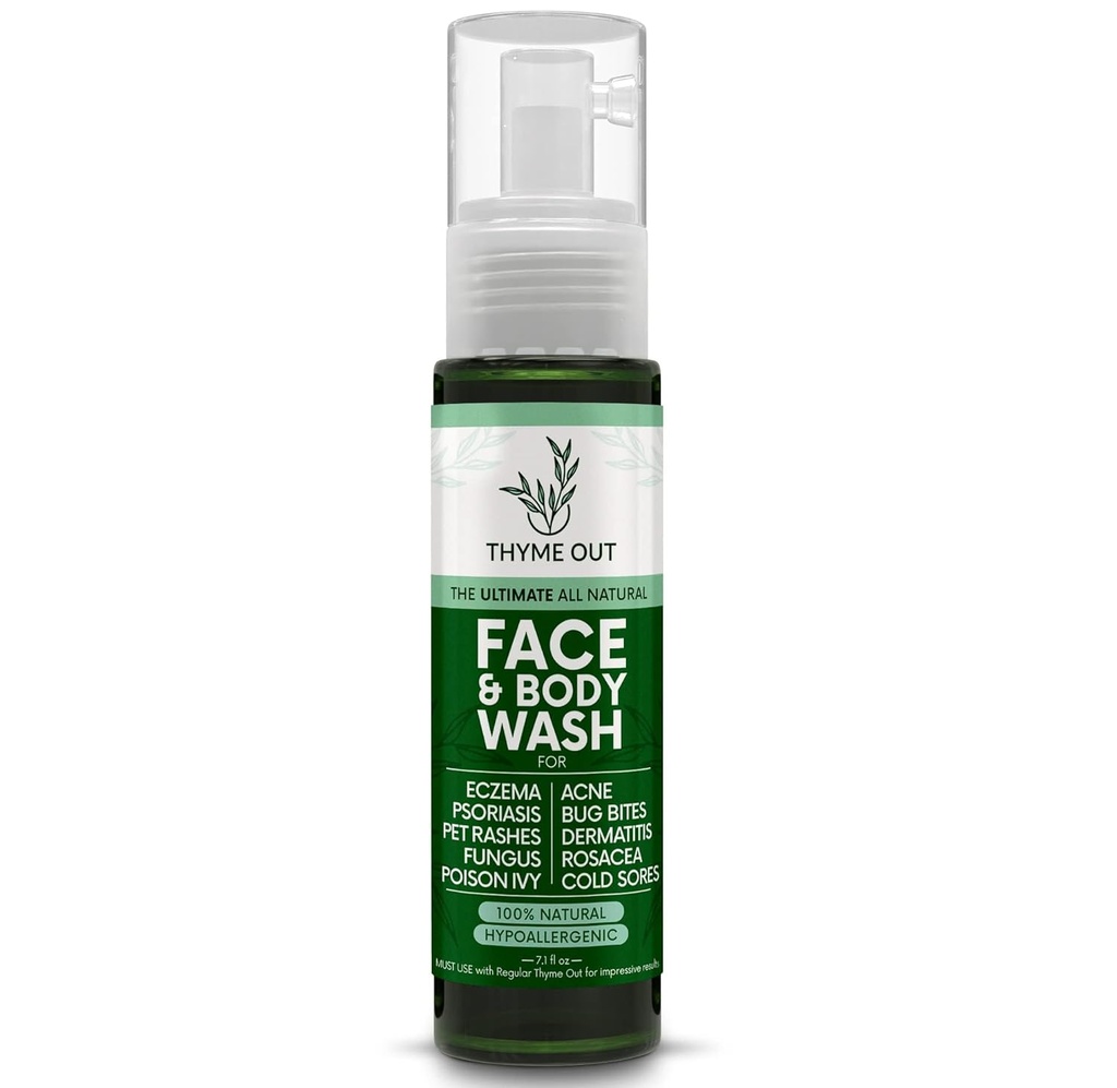 Tutti Natural Face & Body Wash per Eczema, Psoriasis, Pet Rashes, Poison Ivy, Acne, Bug Bites, Dermatite, Rosacea & Cold Sores - Soothes Itching, and Irritation (7.1 oz)