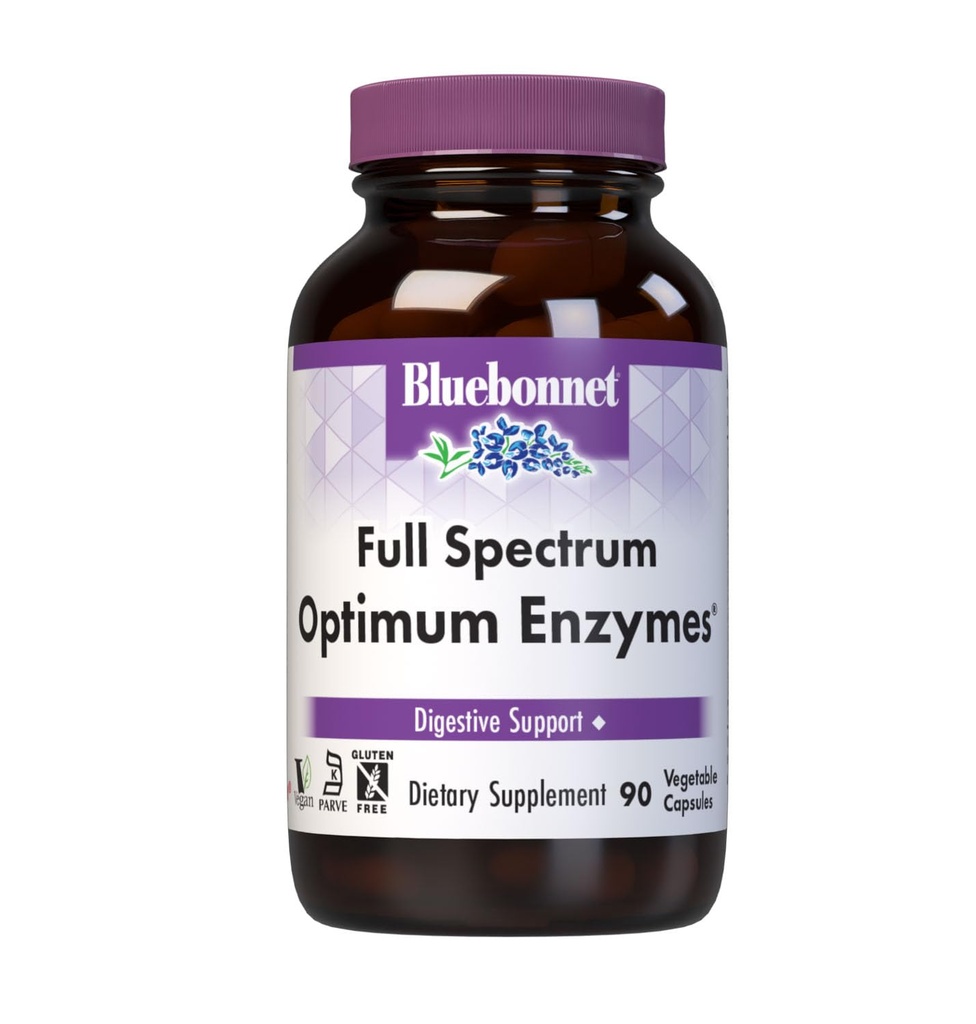 BlueBonnet Spettro completo Optimum Enzimi Capsule Vegetariani, 90 Conte