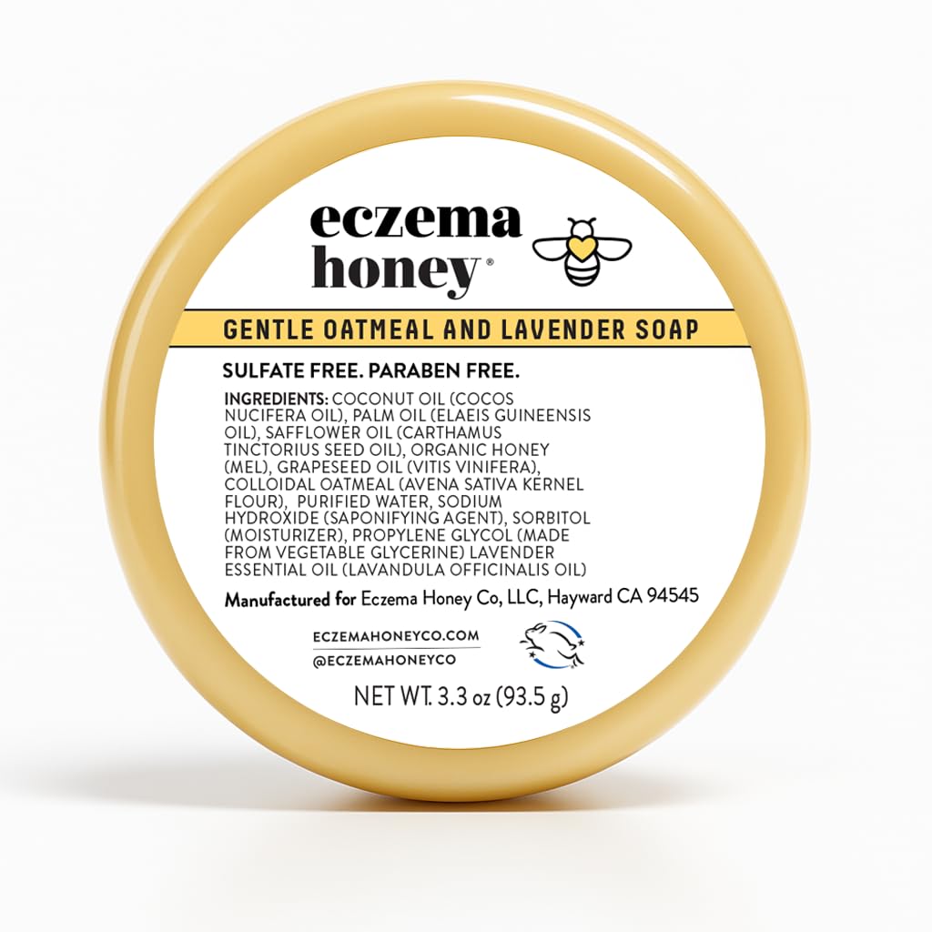 CEZEMA HONEY sapone di farina di avena e lavanda - naturale Eczema Body Wash - sapone giornaliero per pelle secca, prurito, sensibile e irritabile (3.3 Oz)
