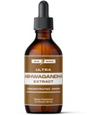Ultra6 Nutrition Ashwagandha Liquid Drops - Integratori organici di Ashwagandha con Rhodiola Rosea Tincture - Estratto di radice per Mood e l'energia - Supplemento per uomini e donne