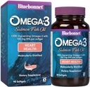 BlueBonnet Nutrition Omega-3 Salmon Oil Softgels, 90 Conte