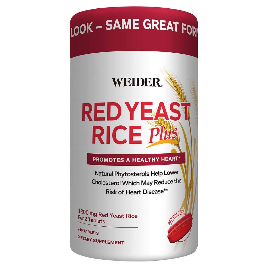 Weider Red lievito di riso Plus 2-Pack con Phytosterols 1200 mg per 2 compresse (240 compresse X 2)