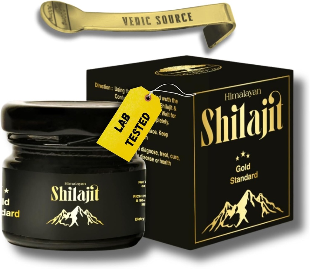 Supreme Himalayan Shilajit Resina - Alta Grado, Tradizionalmente Made, non commercializzato, Ricco di acido Fulvico & 85+ Minerali, Shilajit per uomini e donne, Lab-Tested, alimentazione di 2 mesi