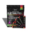 Pacchetti di bacchette di elettrolito migliorati (Limeade di ciliegia | 20 confezioni) w/ 0 Zucchero +BCAAs +B-Vitamins Integratore elettrolitico w Potassium Zinc & Magnesio per l'idratazione - Keto Electrolytes