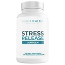 PUREHEALTH RESEARCH Stress Release Complex - Mood Support Supplemento per le donne e gli uomini - Aiuta con occasionale stress e relax - Con Ashwagandha, L Theanine, Lemon Balm, Niacin & More - 90 Capsule
