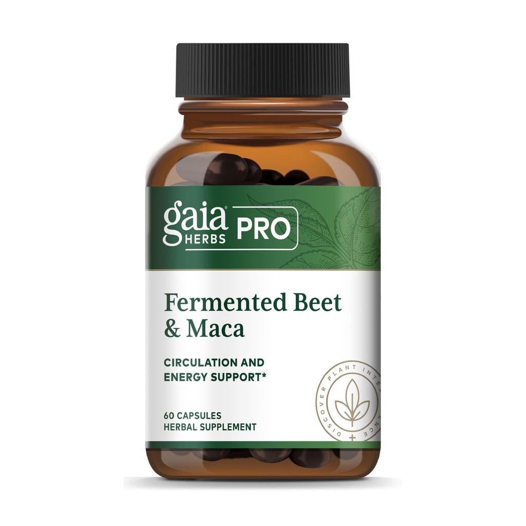 GAIA HERBS PRO Beet & Maca - Integratore di supporto per l'energia sana e la circolazione* - Integratore per la salute del rene con barbabietola e radice di carota - Vegan, senza glutine, senza soia - 60 capsule (30 Serve)