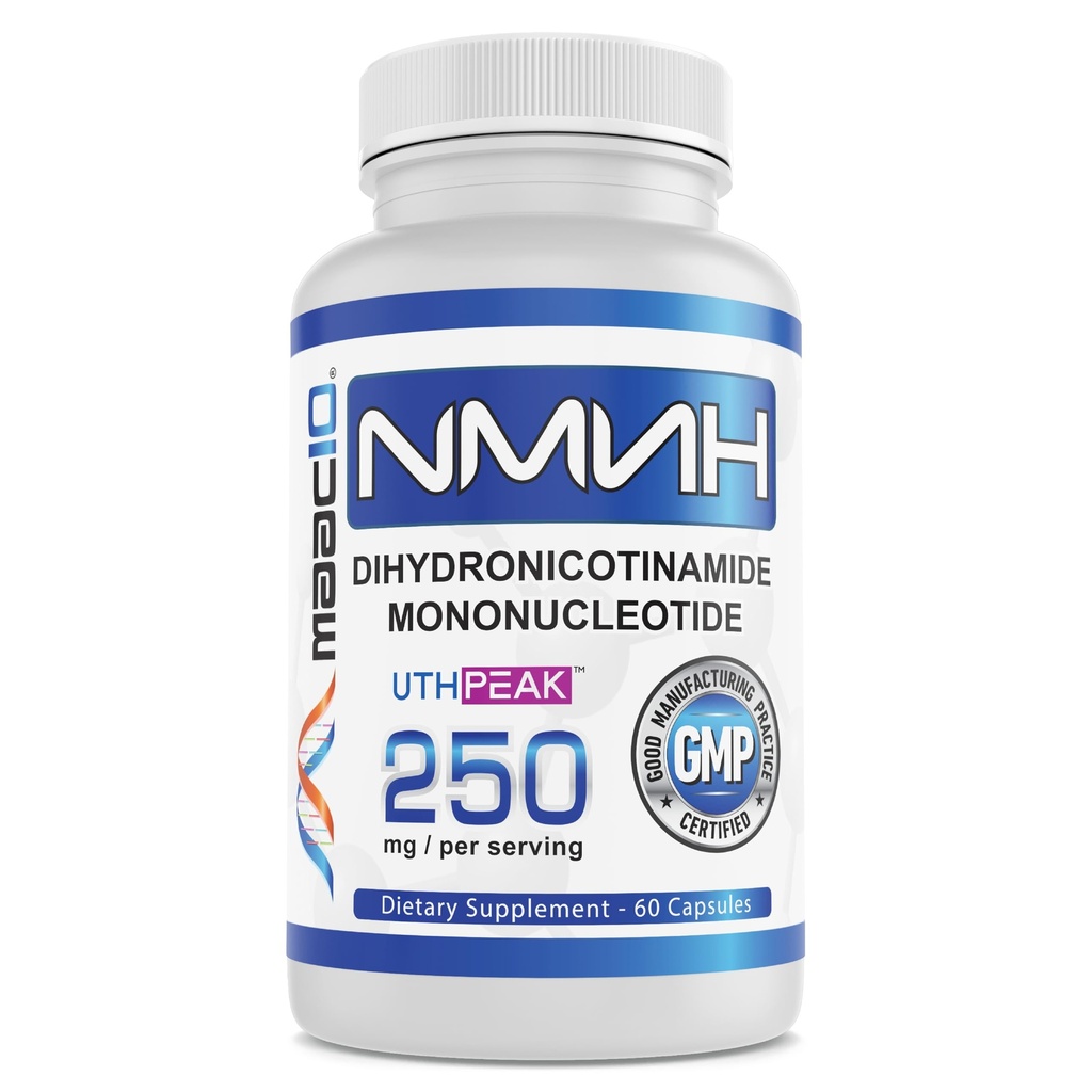 MAAC10 NMNH (NMN Supplement Alternative) 250mg Serving | UthpeakTM NMNH (Dihydronicotinamide Mononucleotide) per una migliore stabilità | 30-Day Supply.