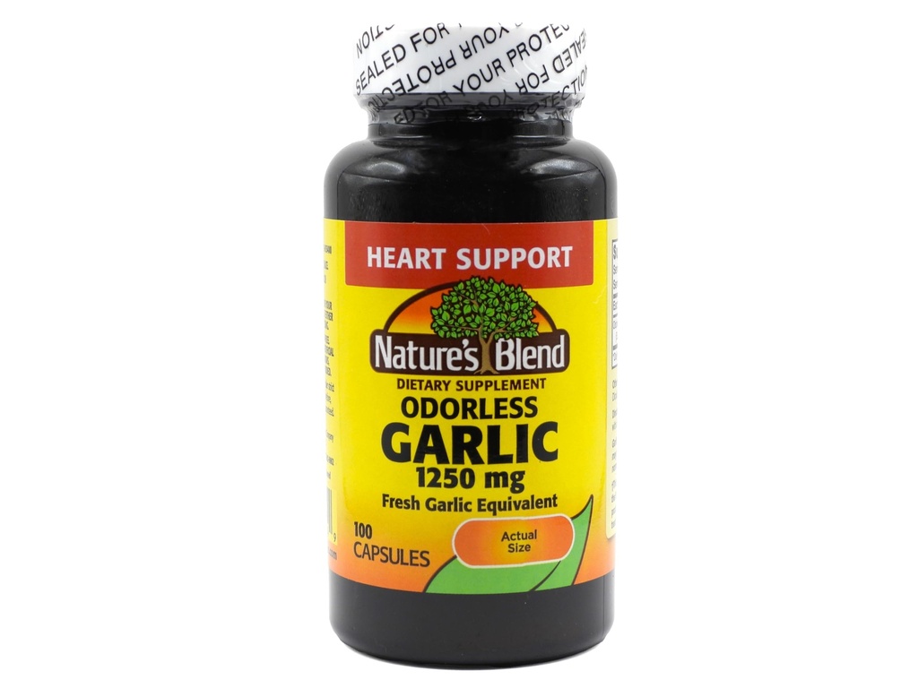 Aglio inodore di miscela della natura 1,250 mg 100 caps