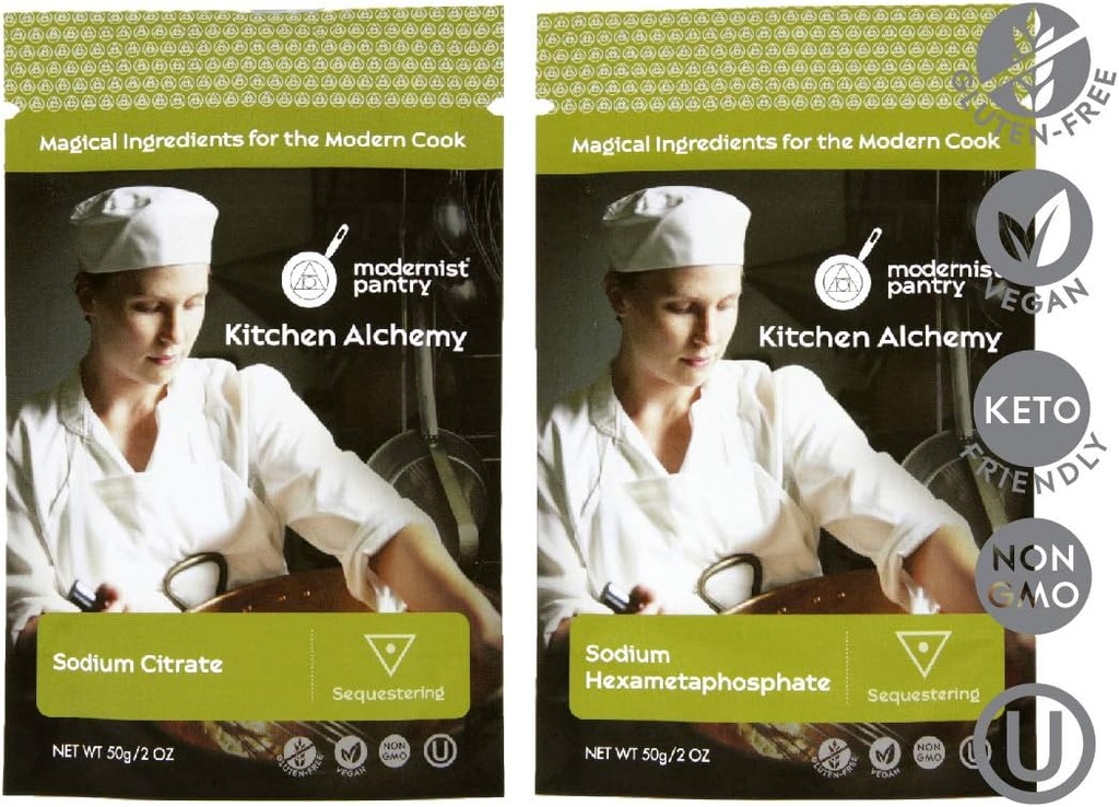 Citrato di sodio + pacchetto di valore di Hexametaphosphate di sodio ⊘ non OU Vegan OU Kosher Certificato - 100g/4oz