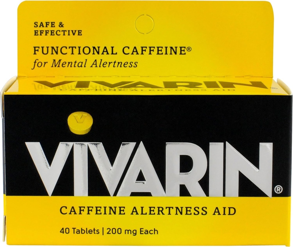 Vivarin Caffeina Alertness Aid, Tablets 40 ea (Pacchetto di 6)