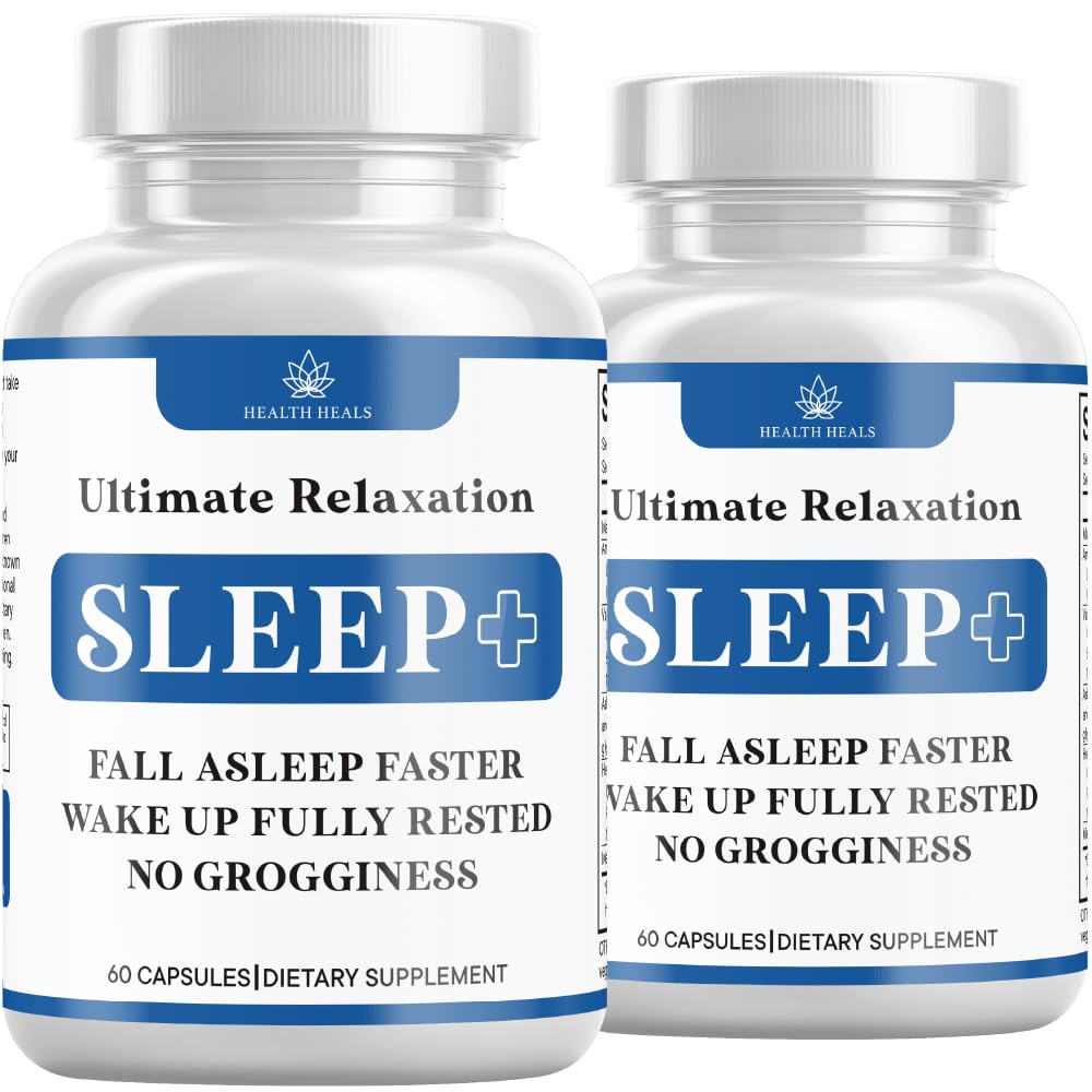 Relaxation Sleep Aid, Natural Non-Habit Forming, Sleep Supplement Sviluppato per supportare il sonno più lungo e migliore, Camomilla, Magnesio, Melatonina, Ashwagandha, GABA, Drug-Free (120 Count)