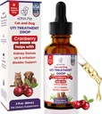 Trattamento del cane UTI | Gocce di infezione del tratto urinario per gatti e cani | Rimedio del gatto UTI | Supplemento di mirtillo | Supporto per la salute del rene, 2 Fl.Oz