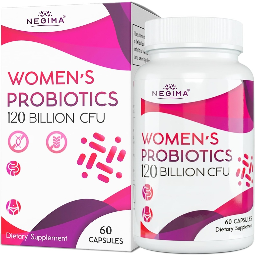 Negima Menopause Supplementi per le donne, 120 miliardi di CFU Probiotici per le donne, 13-in-1 Herbs & Botanicals Complex, per Menopause - 60 Caps