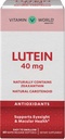 Vitamina Mondo Lutein 40mg 60 Softgel a rilascio rapido, Salute agli occhi, Visione, Antiossidante