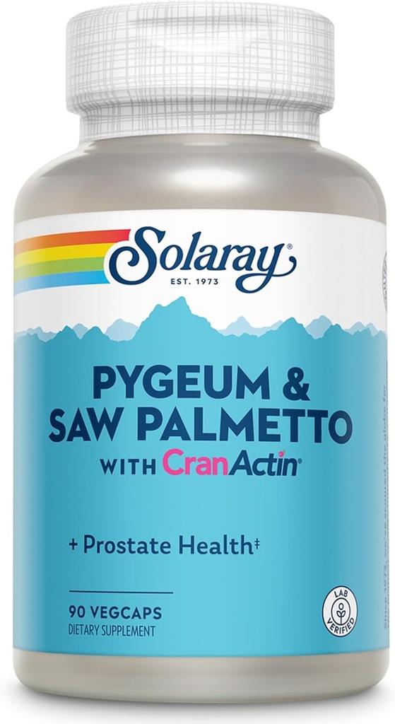 Solaray Pygeum e Saw Palmetto con supplemento di Cranactin, 90 Conte