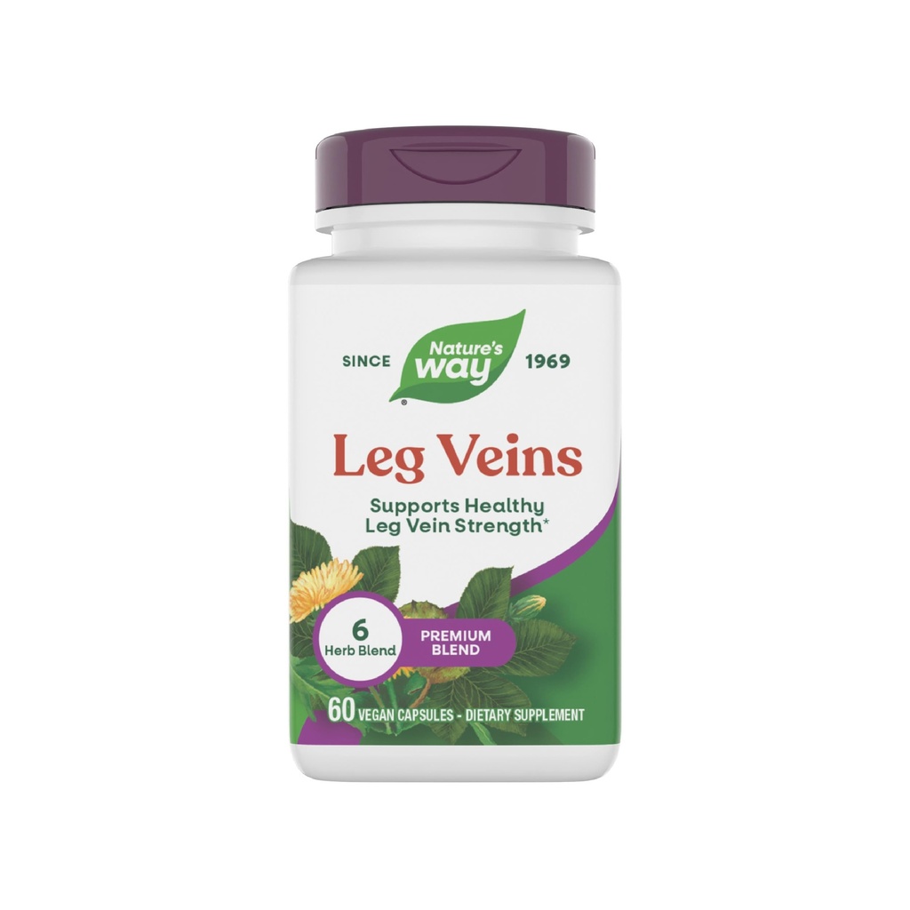 Le vene della gamba di modo della natura, supporta la forza della vena della gamba sana*, la miscela di 6-Herb, l'estratto di ciambelle di cavallo e il supplemento di dadelion, senza glutine, 60 capsule vegane (la varia di maggio di imballaggio)