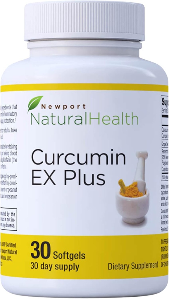 Supplemento curcumina curcuma curcuma, curcumina EX Plus con estratto di uva, resveratrolo & polifenoli di vino rosso per la salute congiunta e la salute del cuore, curcuminoidi Complesso 500mg capsule