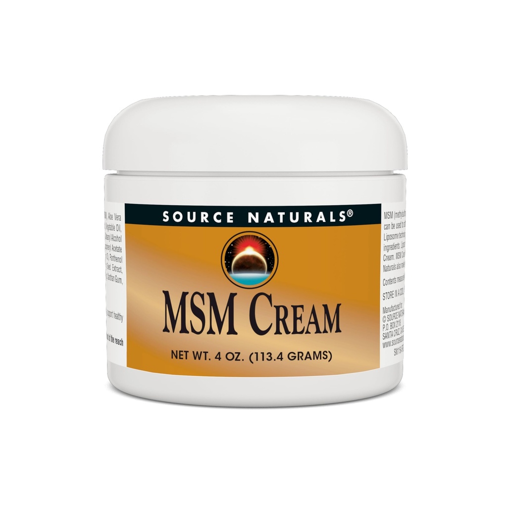 Fonte Naturals MSM Crema, Advanced Liposomal Delivery, 4 once