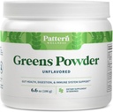 Modello Wellness Greens Polvere Superfood – con Antiossidante, Digestivo enzima, Fibra, Probiotici e miscele di adaptogen – Supporta Gut, Digestivo & Salute Immune – 30 Serve - 6.6 oz (Unflavored)