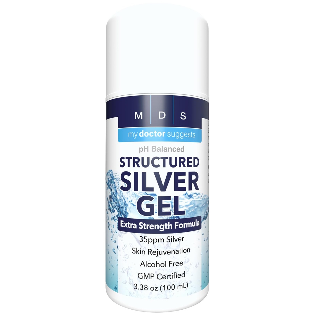 Strutturato Colloidale Silver Gel Extra Forza - Raffreddamento Topico - pH Balanced 35ppm Strutturato Argento Fornisce Rilievo allenitivo di Burns & Skin Irritazioni