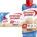 Premier Protein Shake, Vanilla, 30g Protein, 11 fl oz, Confezione da 12 (Packaging May Vary)