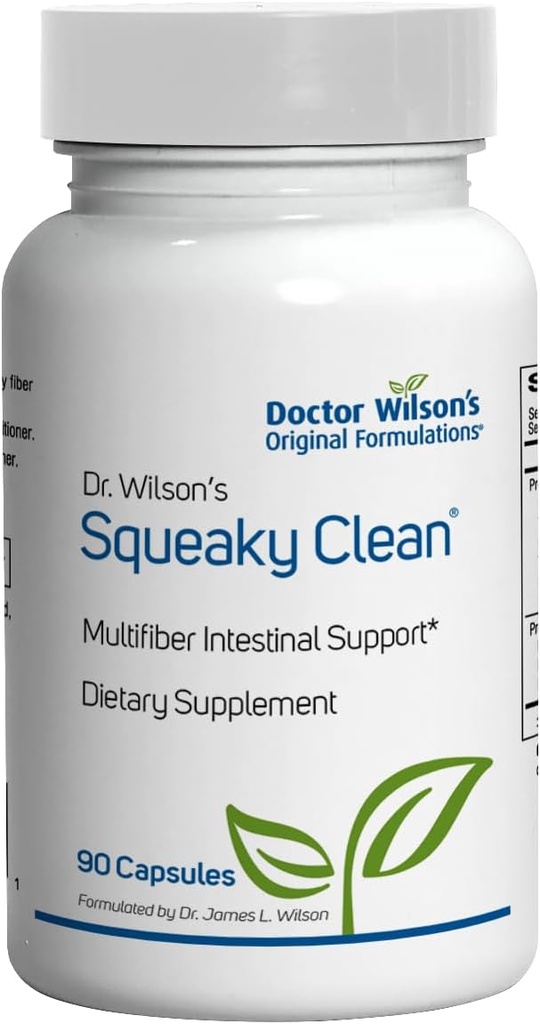 Dr. Wilson's Squeaky Clean Gut and Digestive Health con fibre, probiotici, enzimi e più 90 capsule