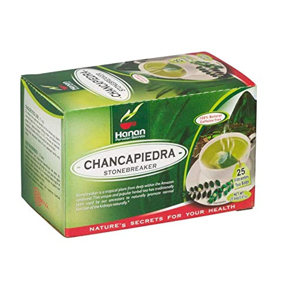 Stone Breaker Chanca Piedra Herbal Tea - 100% Naurale dal Perù ( 25 sacchetti di tè) Natural Kidney Cleanse & Gallbladder Stones Support– Detoxify Urinary Tract, Flush Impurities, Clear Urinary System