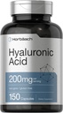 Horbäach Hyaluronic Acid Supplemento | 200 mg | 150 capsule | Non OGM e Gluten Free Supplement