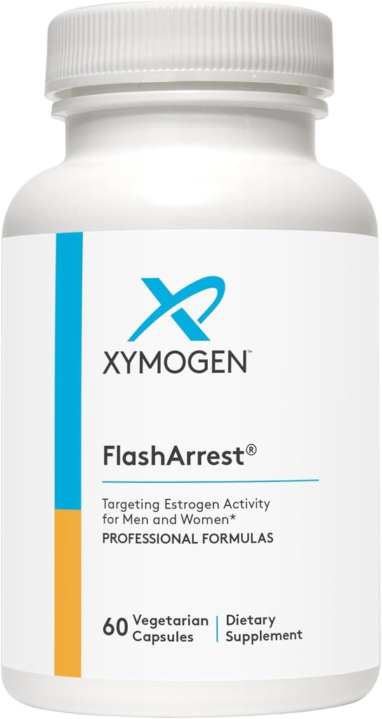 XYMOGEN FlashArrest - Targets Estrogen Attivitā sia per gli uomini che per le donne - Estratto di luppolo + Estratto di abete di Norvegia - aiuta a Alleviare normali sintomi menopausali come i flash caldi (60 capsule)