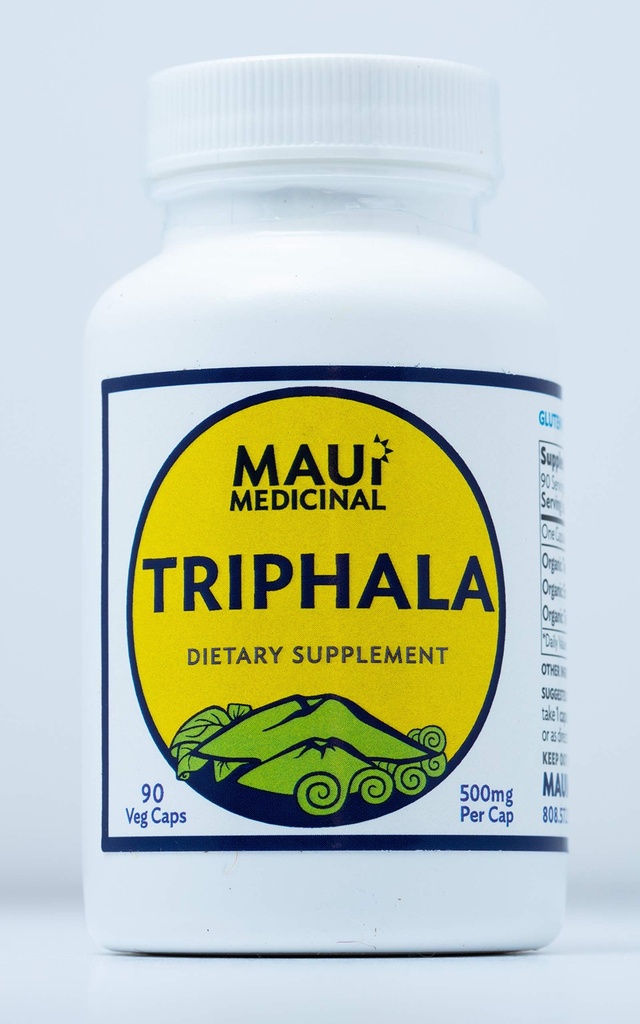 TRIPHALA 90 capsule vegetali - 500mg per capsula Organic Herbal Formula