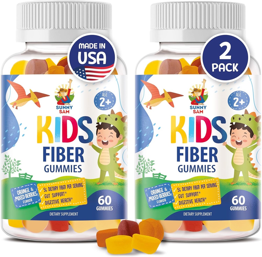 SUNNY SAM Fiber Gummies per bambini e adulti - Fibra Chewable Gummy per l'immunità migliorata, ottimale benessere generale