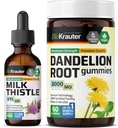 BIO KRAUTER Latte Thistle Tincture 2 Fl. Oz. & Dandelion 60 Gummies