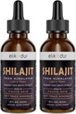 Shilajit Resina Organic Liquid Supplement, Shilajit Himalayan Organic, Shilajit Liquid Drop, Shilajit Drop Contiene 85 Trace Minerals, alternativa alla resina e capsule, 120 ml