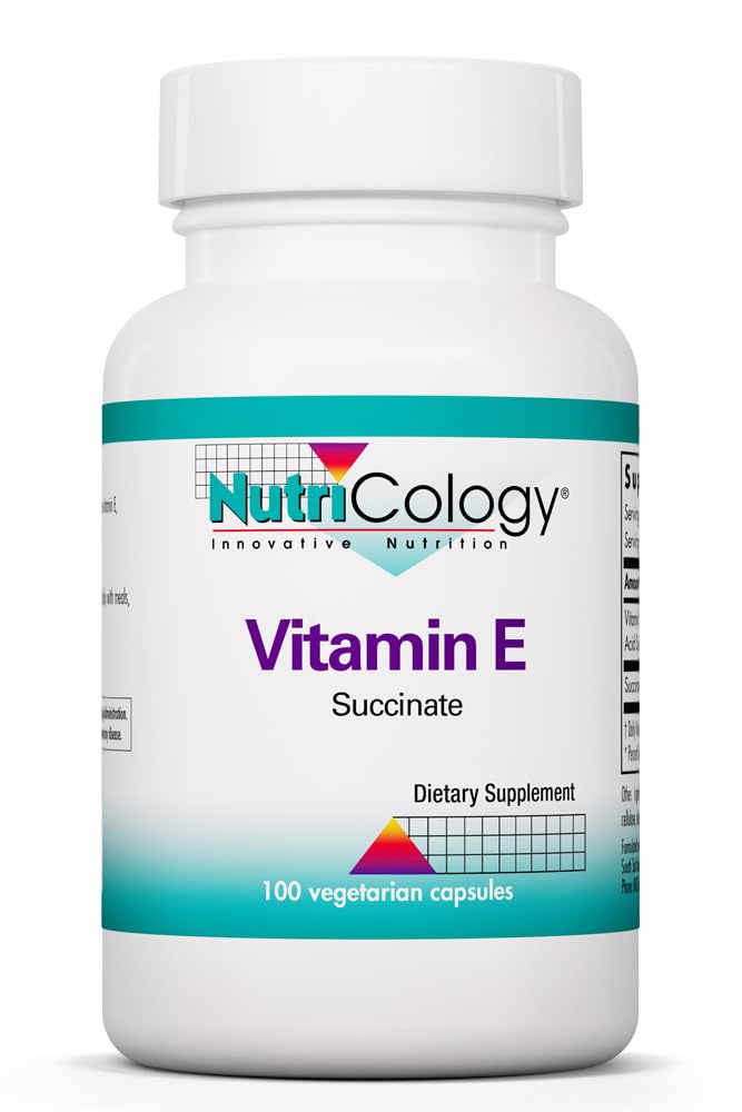 Nutrizione Vitamina E Succinate Supplemento - per uomini e donne, 400 IU D-Alpha-Tocoferyl, Antiossidante, Capsule Vegetariani - 100 Conte